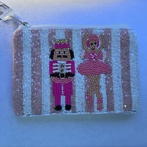 Nutcracker Ballet Beaded Coin Pouch